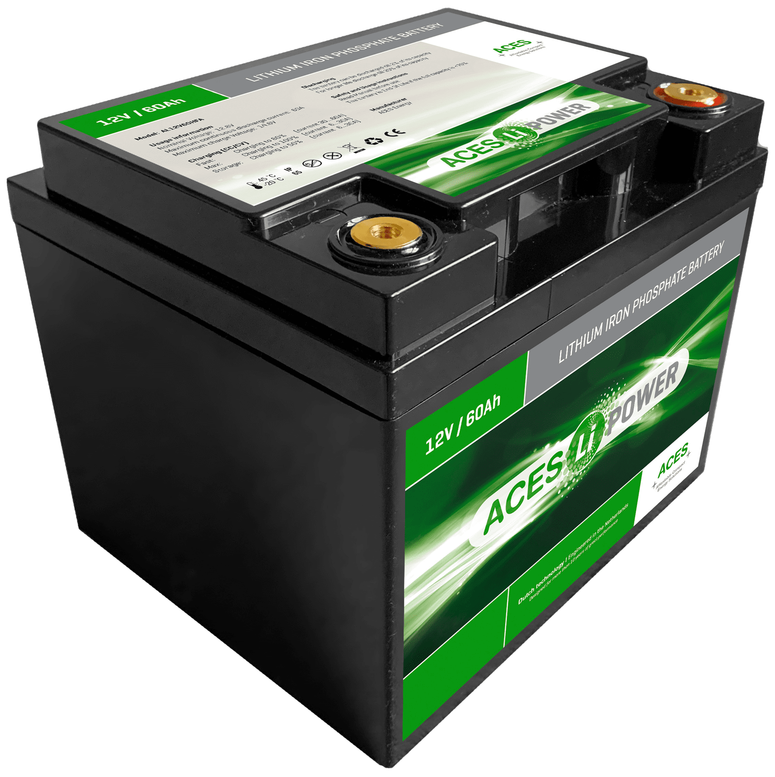 Schandalig krekel Tante ACES ENERGY Lithium batterij Bluetooth 12 Volt 60 Amp HFA LiFePO4 –  dutchelectropower.nl